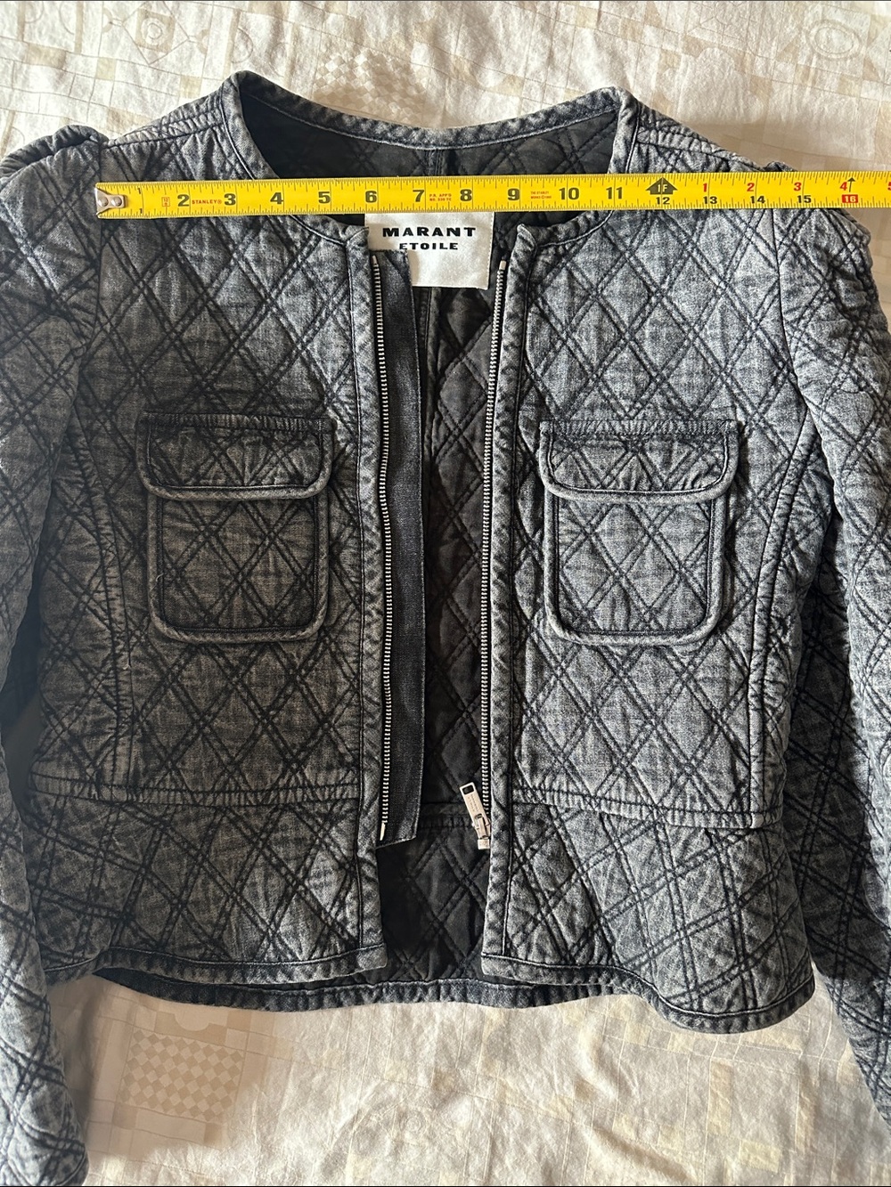 Isabel Marant Quilted Gray Utility Jacket